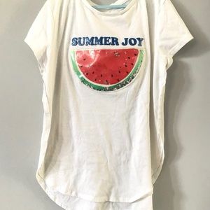 George girls Watermelon Confetti T-Shirt size LG